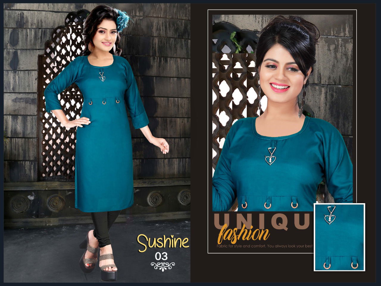 Aagya Sunshine  Latest Fancy Designer Ethnic Style Casual Wear Kurti Collection